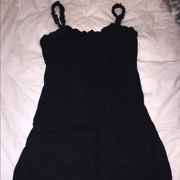 Forever 21 button down mini black dress🖤 - Picture 1 of 2